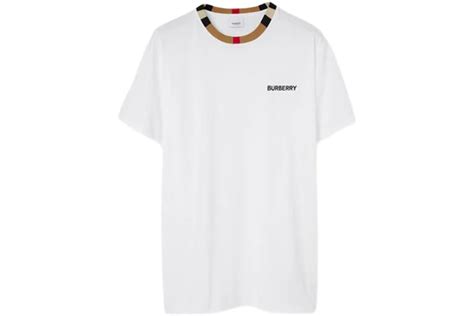 burberry icon stripe trim cotton t-shirt|burberry clothing website.